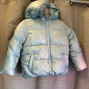 GAP Blue Quilted Puffer Jacket with Hood